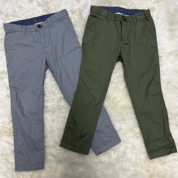 H&M Bottoms Worn Few Times Hm Boys Pants Set Gray Military Green Poshmark